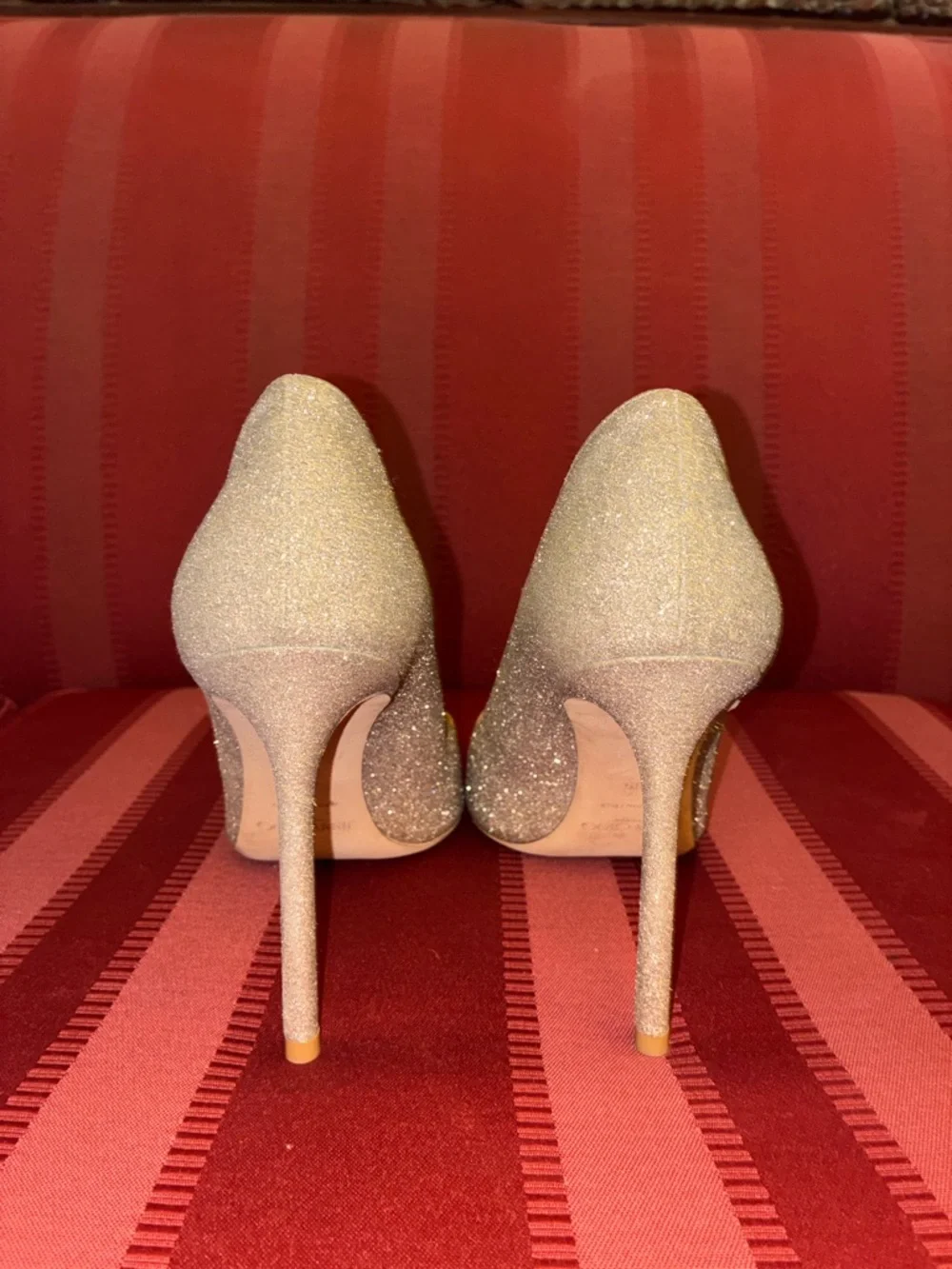Jimmy Choo Romy 85 Glitter Pointed Toe Pumps Sz 39 - Picture 5 of 6
